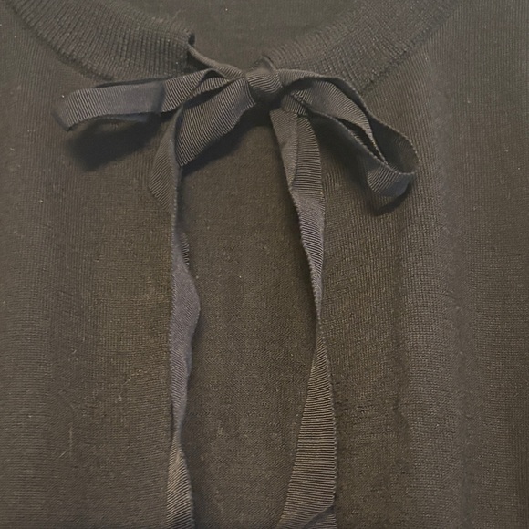 Banana Republic Black Cardigan with Ribbon Tie - Picture 3 of 6